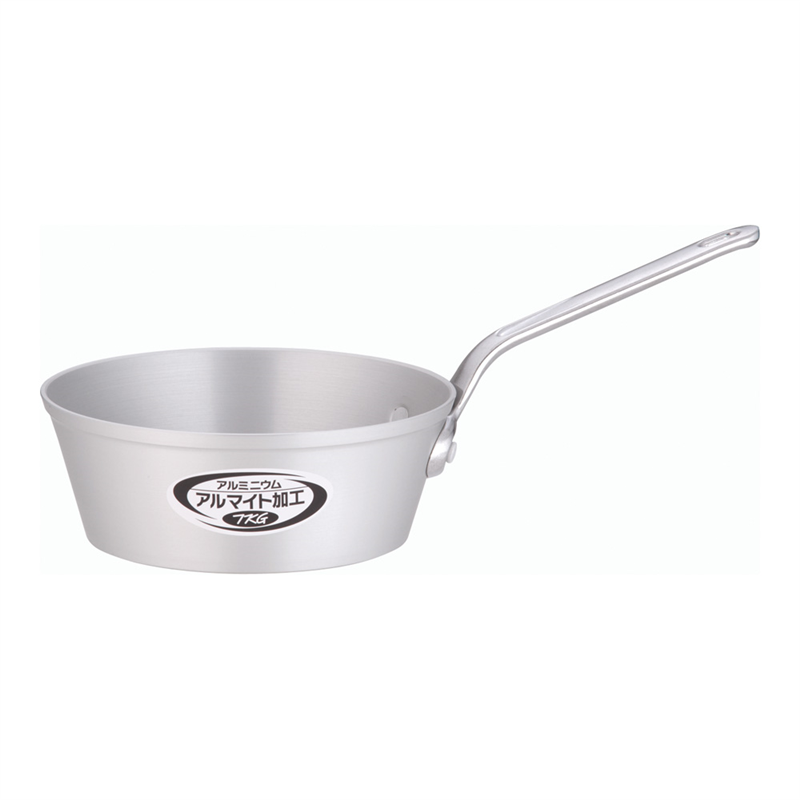 テーパー鍋アルミニウム(アルマイト加工) TKG 24cm 1袋(ご注文単位1袋)【直送品】