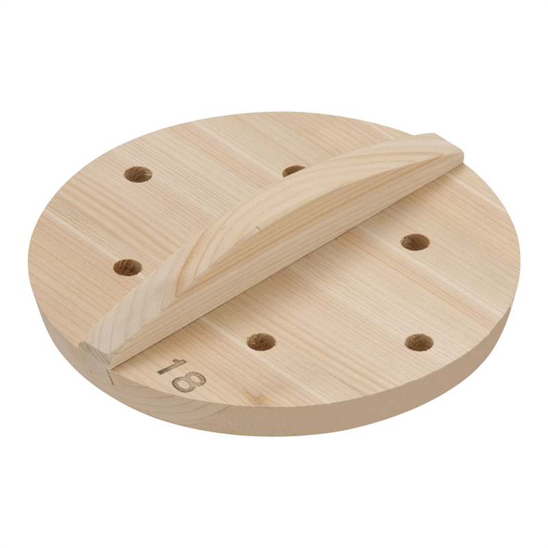 SA厚手サワラ穴明木蓋 18cm 1個(ご注文単位1個)【直送品】