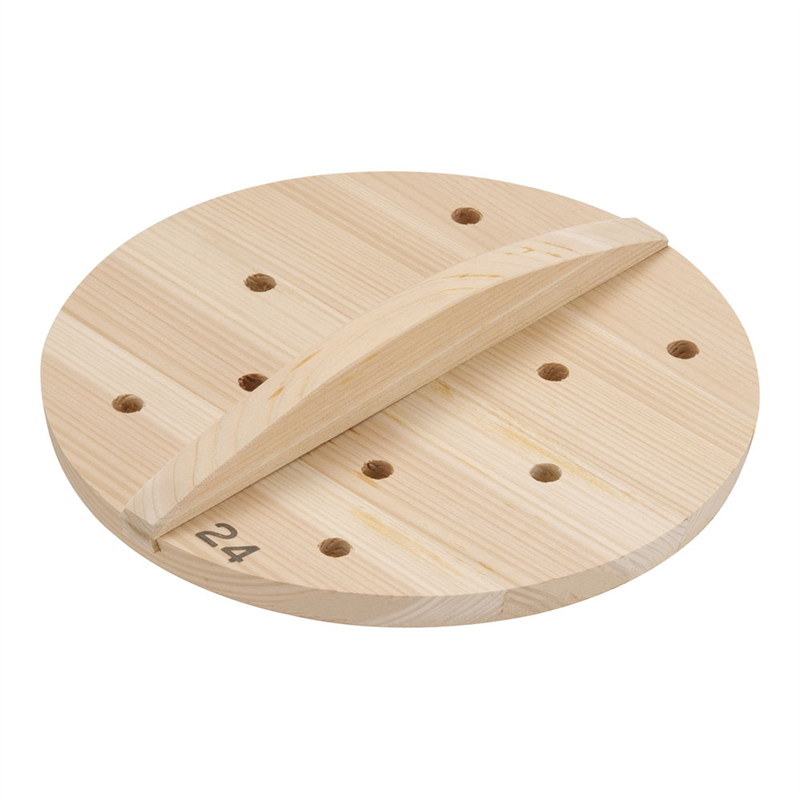 SA厚手サワラ穴明木蓋 24cm 1個(ご注文単位1個)【直送品】