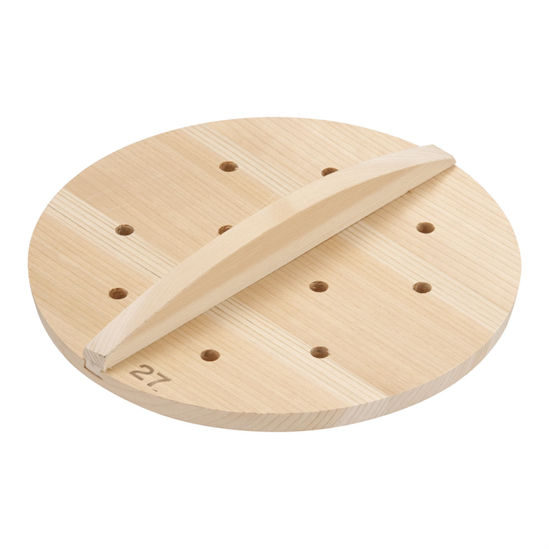 SA厚手サワラ穴明木蓋 27cm 1個(ご注文単位1個)【直送品】