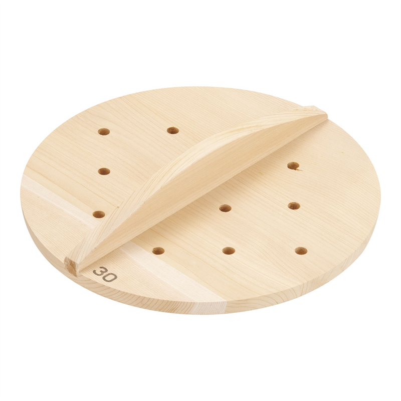 SA厚手サワラ穴明木蓋 30cm 1個（ご注文単位1個）【直送品】