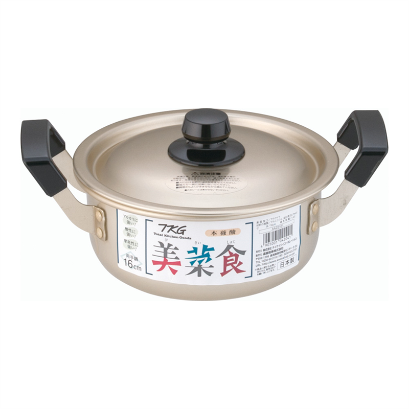 TKG 本しゅう酸 美菜食 両手鍋 16cm 1袋(ご注文単位1袋)【直送品】