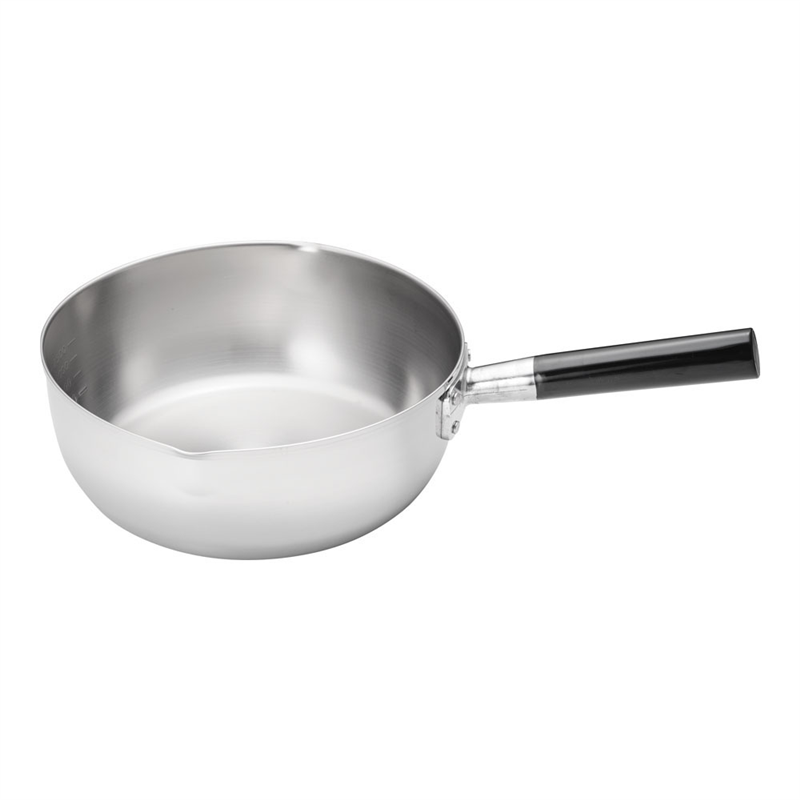 18-10三層鋼プラ柄雪平鍋（目盛付） 24cm 1箱（ご注文単位1箱）【直送品】