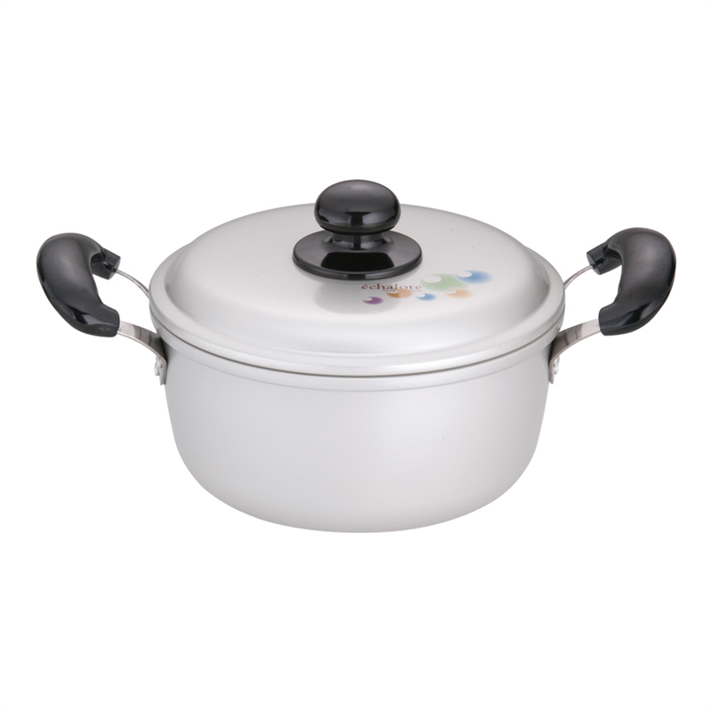 アルマイト　エシャロット　両手鍋 18cm 1箱（ご注文単位1箱）【直送品】