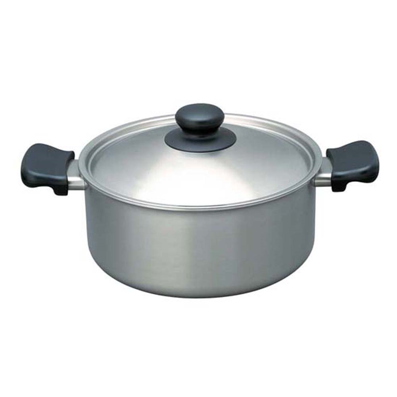 柳宗理　IH両手鍋　浅型（つや消し） 22cm　31303 1箱（ご注文単位1箱）【直送品】