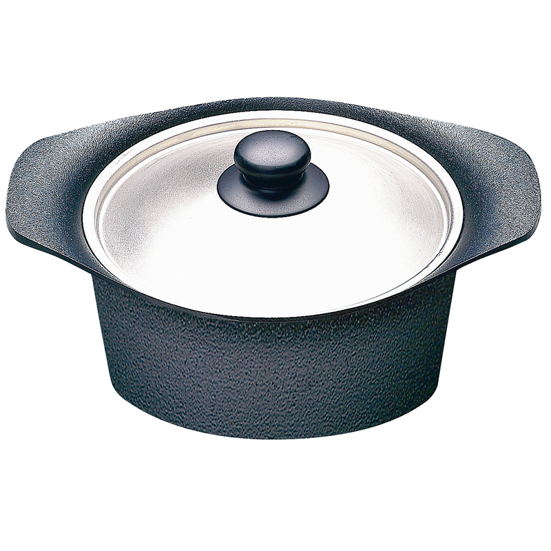 柳宗理　南部鉄器　鉄鍋（ステンレス蓋付） 深型　22cm 1箱（ご注文単位1箱）【直送品】