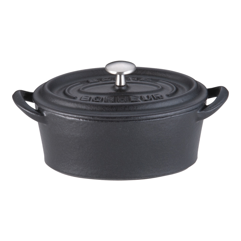 ボン・ボネール　ココットオーバル 11cm　ブラック 1箱（ご注文単位1箱）【直送品】