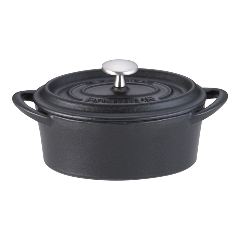 ボン・ボネール　ココットオーバル 14cm　ブラック 1箱（ご注文単位1箱）【直送品】