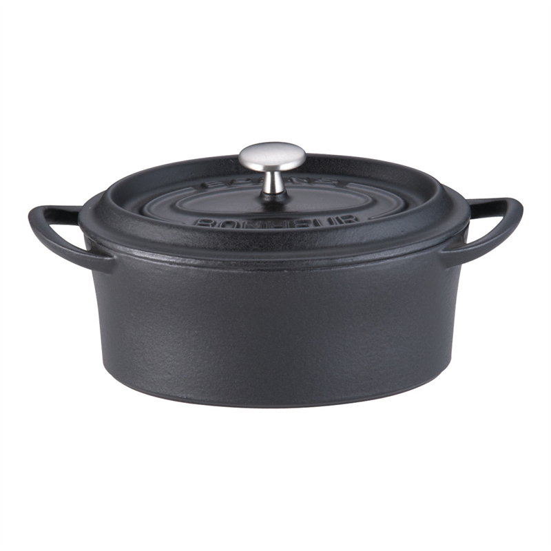 ボン・ボネール　ココットオーバル 17cm　ブラック 1箱（ご注文単位1箱）【直送品】