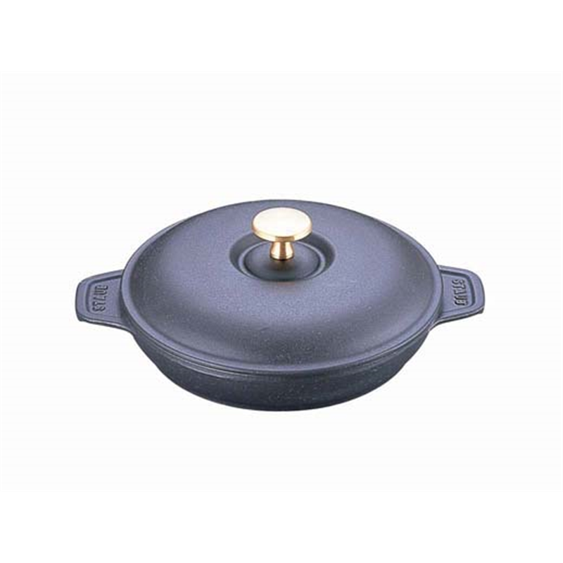 ストウブ　ラウンドホットプレート（蓋付） 20cm　黒　40509-579 1箱（ご注文単位1箱）【直送品】