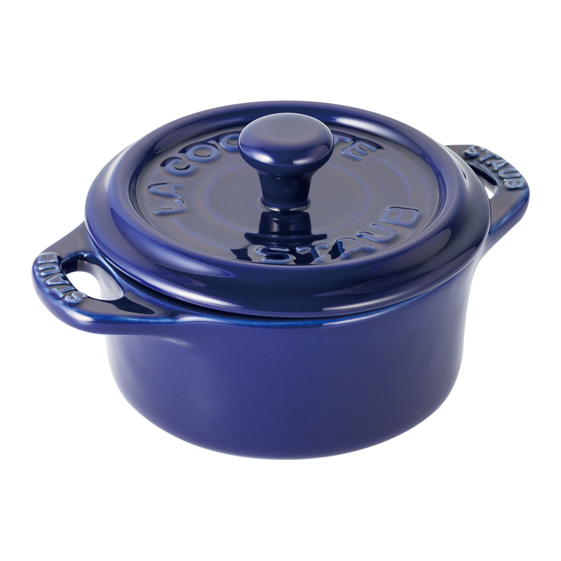 ストウブ　セラミックラウンドミニココット 40510-786　ブルー 1箱（ご注文単位1箱）【直送品】