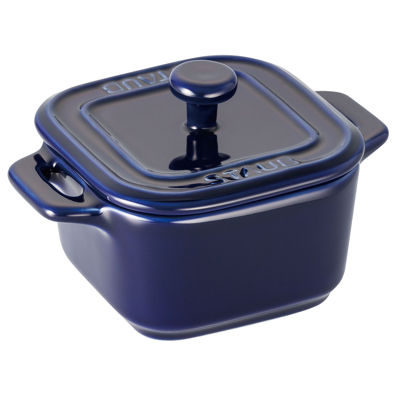 ストウブ　EXミニスクエアココット2ヶ組 40511-099　ブルー 1箱（ご注文単位1箱）【直送品】