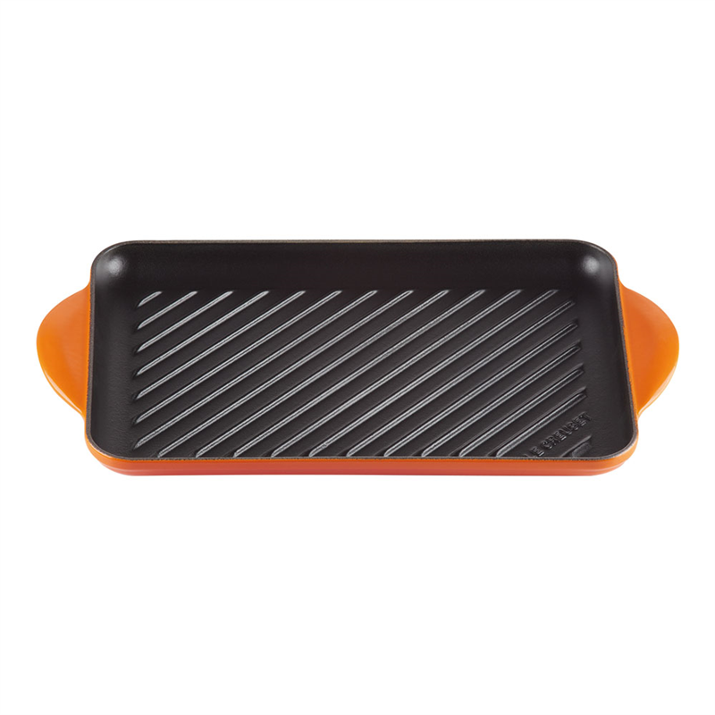 ル・クルーゼ　グリル・レクタンギュラー 20202　32cm オレンジ 1箱（ご注文単位1箱）【直送品】