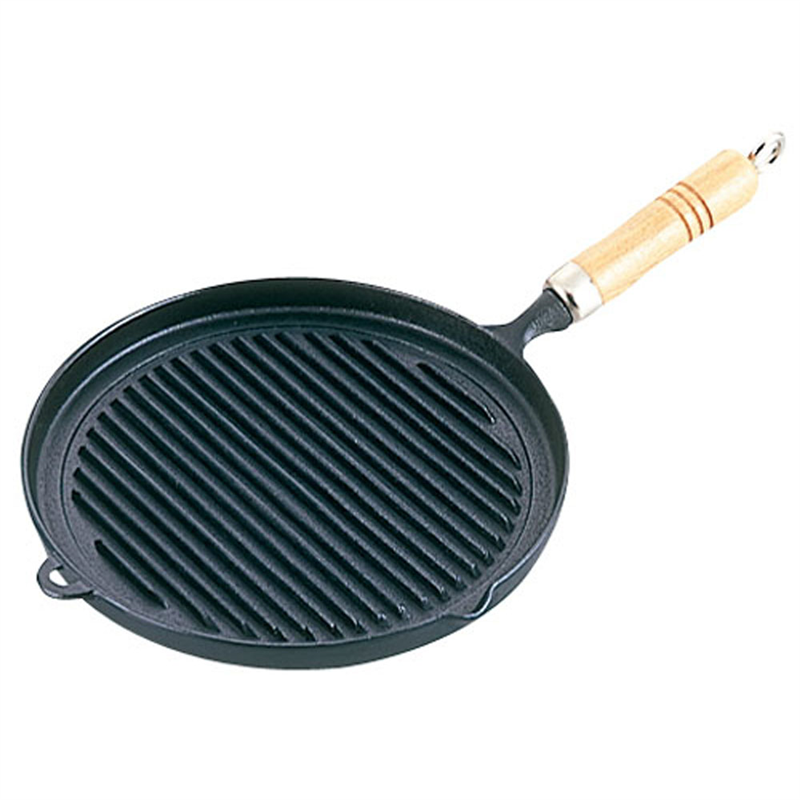 南部鉄 木柄グリルパン 23-029 1箱(ご注文単位1箱)【直送品】