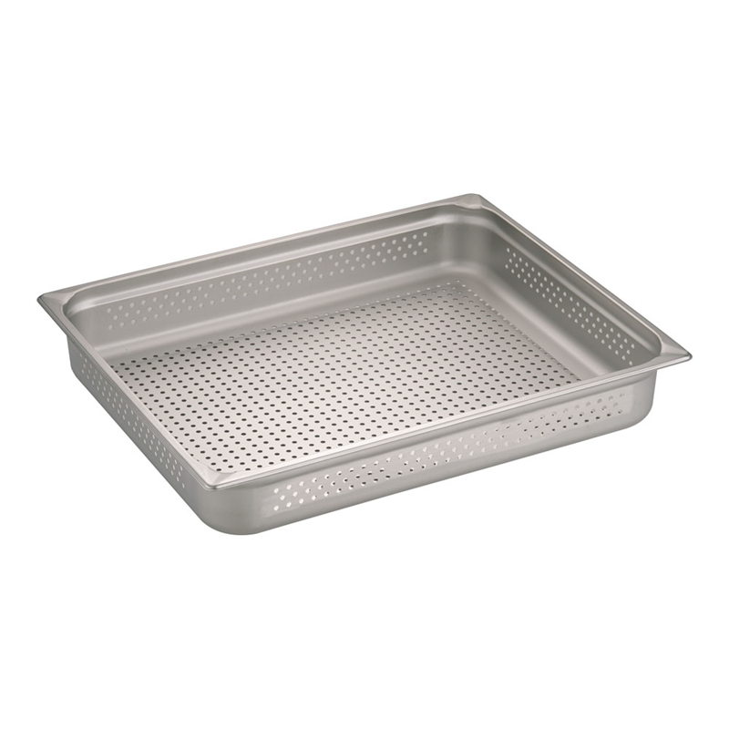 KINGOステンレス　穴明　ホテルパン 21100PS　2／1×100 1袋（ご注文単位1袋）【直送品】