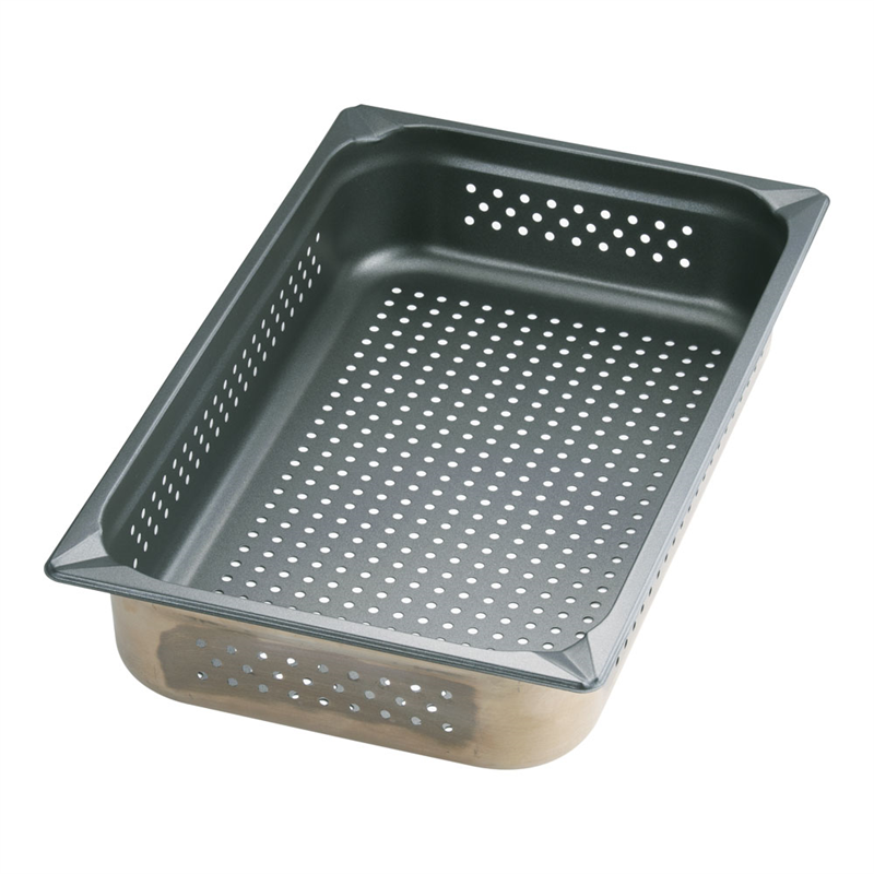 KINGO　ノンスティック穴明ホテルパン 11100PFS1／1×100 1袋（ご注文単位1袋）【直送品】