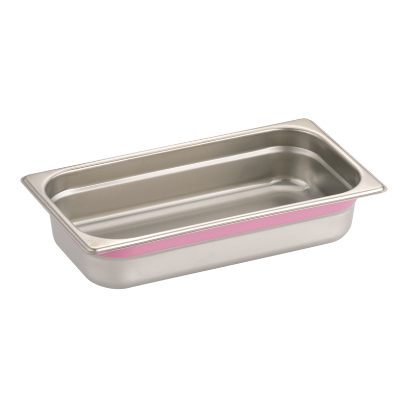 DO-EN18-8カラーラインGNパン 1/3 65mm ピンク 1袋(ご注文単位1袋)【直送品】