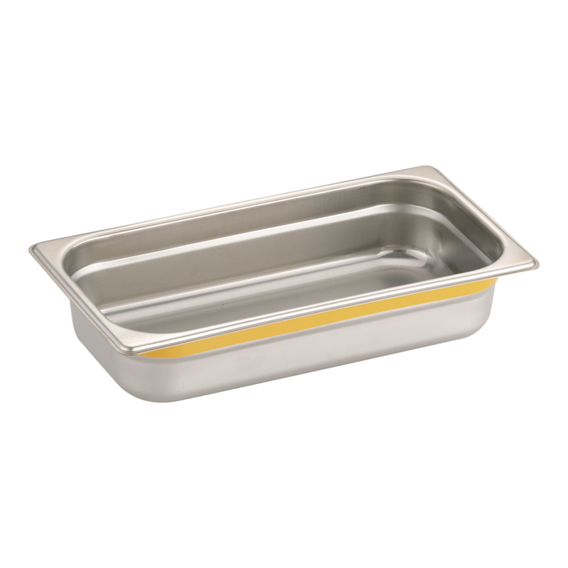 DO-EN18-8カラーラインGNパン 1/3 65mm イエロー 1袋(ご注文単位1袋)【直送品】