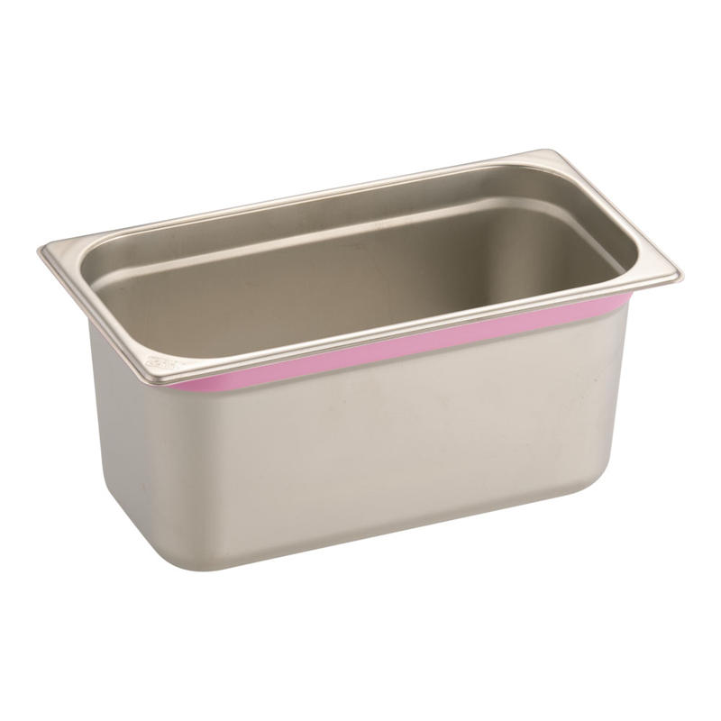 DO-EN18-8カラーラインGNパン 1/3 150mm ピンク 1袋(ご注文単位1袋)【直送品】