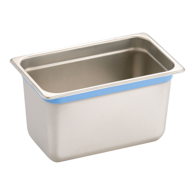 DO-EN18-8カラーラインGNパン 1/4 150mm ブルー 1袋(ご注文単位1袋)【直送品】