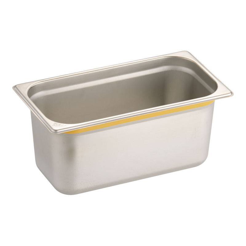 DO-EN18-8カラーラインGNパン 1/3 150mm イエロー 1袋(ご注文単位1袋)【直送品】