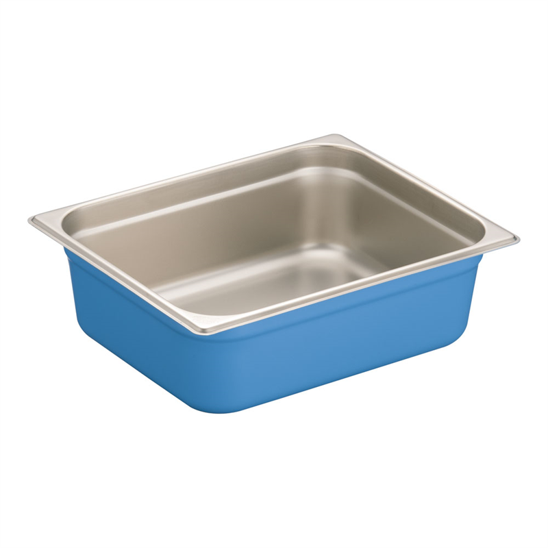 DO-EN18-8カラーGNパン 1/2 100mm ブルー 1袋(ご注文単位1袋)【直送品】