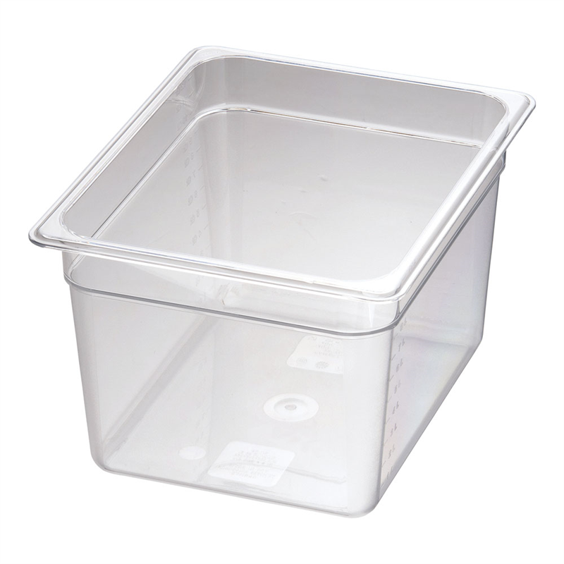 キャンブロ・フードパン 28CW 1/2 200mmクリアー 1個(ご注文単位1個)【直送品】