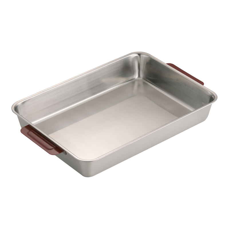 18-8 カラーハンドル角バット 8枚取 レッド 1袋(ご注文単位1袋)【直送品】