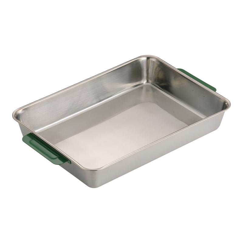 18-8 カラーハンドル角バット 8枚取 グリーン 1袋(ご注文単位1袋)【直送品】