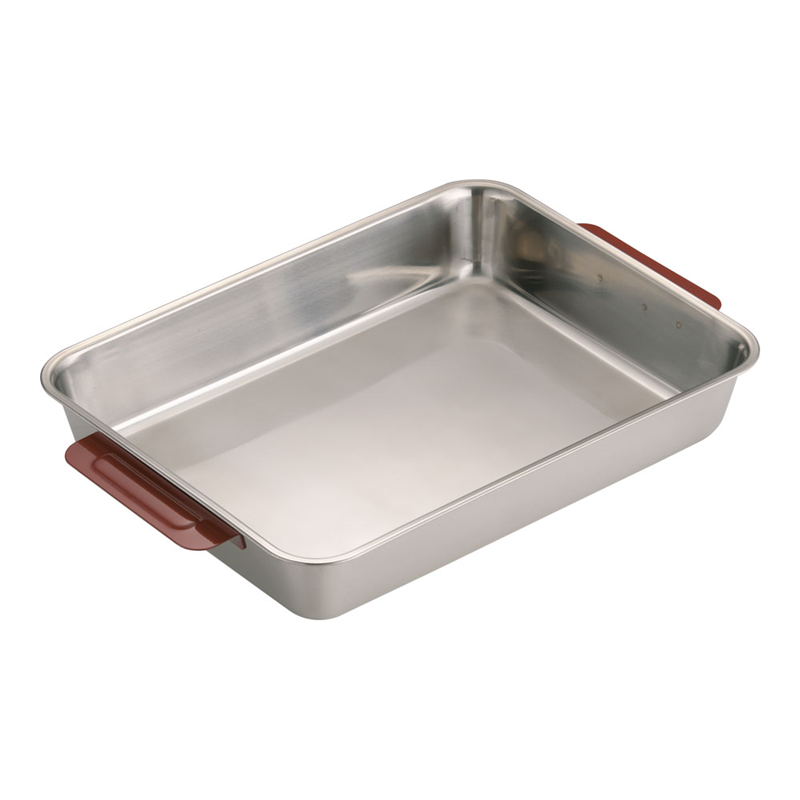 18-8 カラーハンドル角バット 10枚取 レッド 1袋(ご注文単位1袋)【直送品】