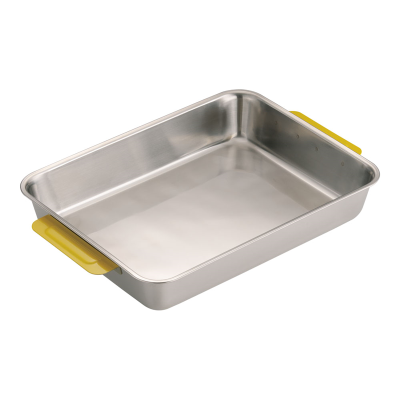 18-8 カラーハンドル角バット 10枚取 イエロー 1袋(ご注文単位1袋)【直送品】