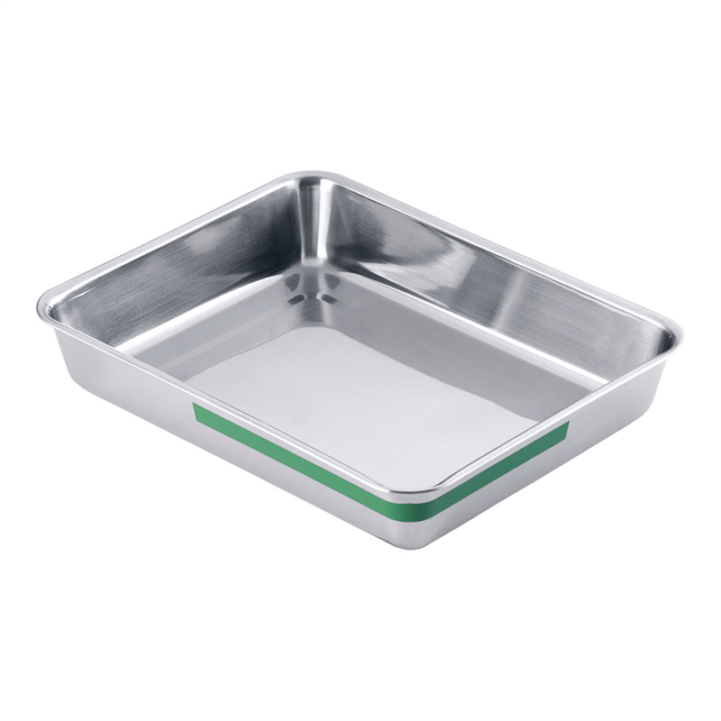 TKGステンレス　カラーライン角バット 12枚取　グリーン 1袋（ご注文単位1袋）【直送品】