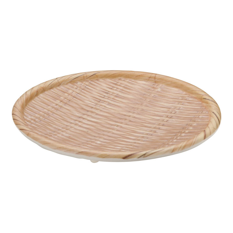 JB　メラミン竹模様丸皿 ブラウンS　JB-B711BR 1袋（ご注文単位1袋）【直送品】