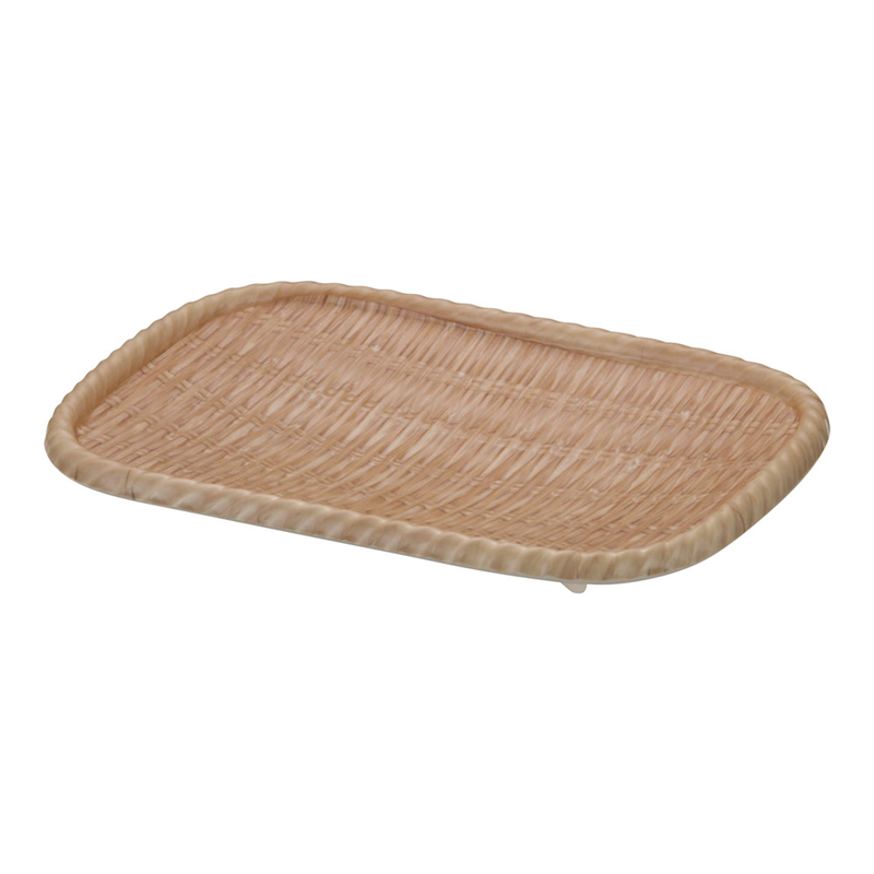 JB　メラミン竹模様長角皿 ブラウンS　JB-B710BR 1袋（ご注文単位1袋）【直送品】