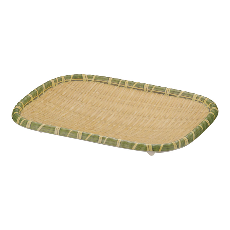 JB　メラミン竹模様長角皿 イエローL　JB-B734YL 1袋（ご注文単位1袋）【直送品】