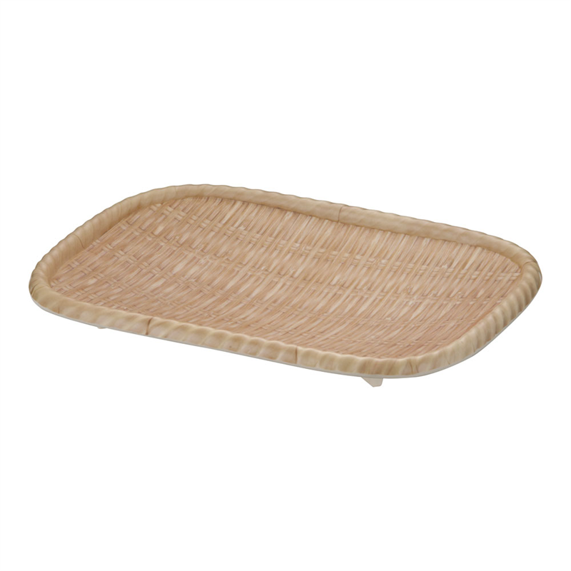 JB　メラミン竹模様長角皿 ブラウンL　JB-B734BR 1袋（ご注文単位1袋）【直送品】