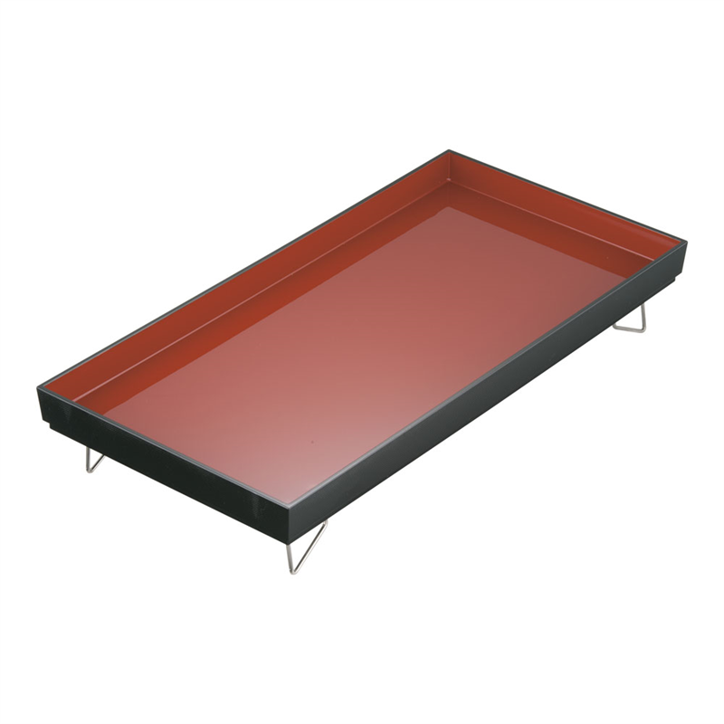 スクエアトレー P630　黒内朱 1個（ご注文単位1個）【直送品】