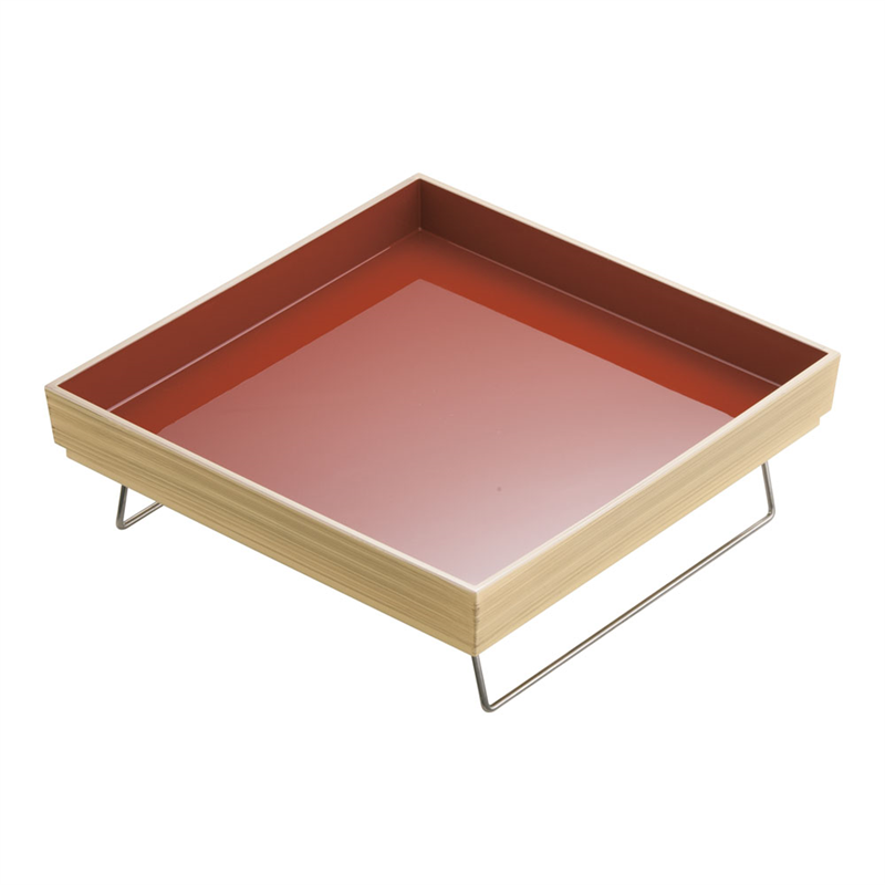 スクエアトレー P30　白木内朱 1個（ご注文単位1個）【直送品】