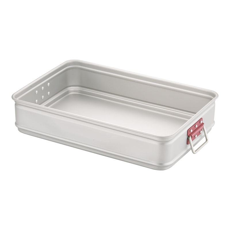 アルミ　カラーハンドル番重　大　110 赤 1袋（ご注文単位1袋）【直送品】