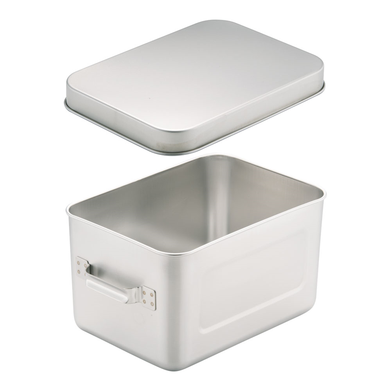 18-8保温・保冷バット マイルドボックス サラダ用 7l(蓋付)004 1箱(ご注文単位1箱)【直送品】