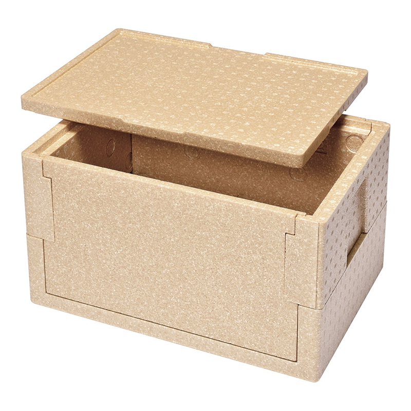 デリバリー用折りたたみ式コンテナー RHX-37型(コルク色) 1袋(ご注文単位1袋)【直送品】