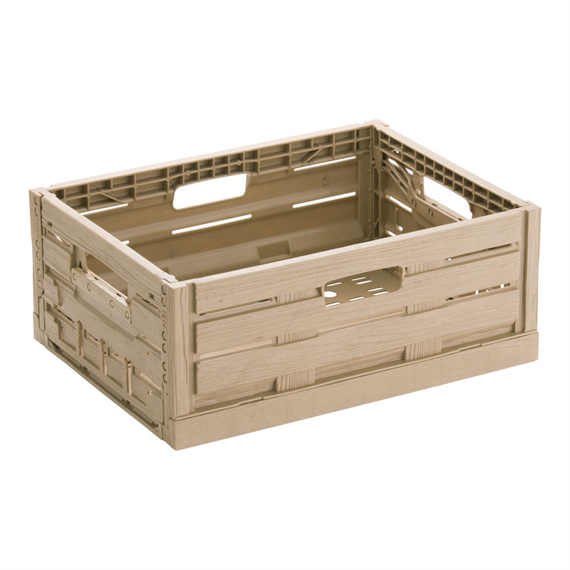 木目調折りたたみコンテナー 4316 1個（ご注文単位1個）【直送品】