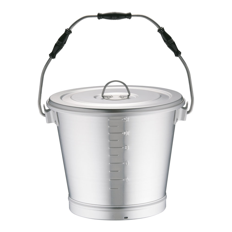 アルマイト　丸型一重食缶（にぎり3ヶ付） 215（14L） 1個（ご注文単位1個）【直送品】