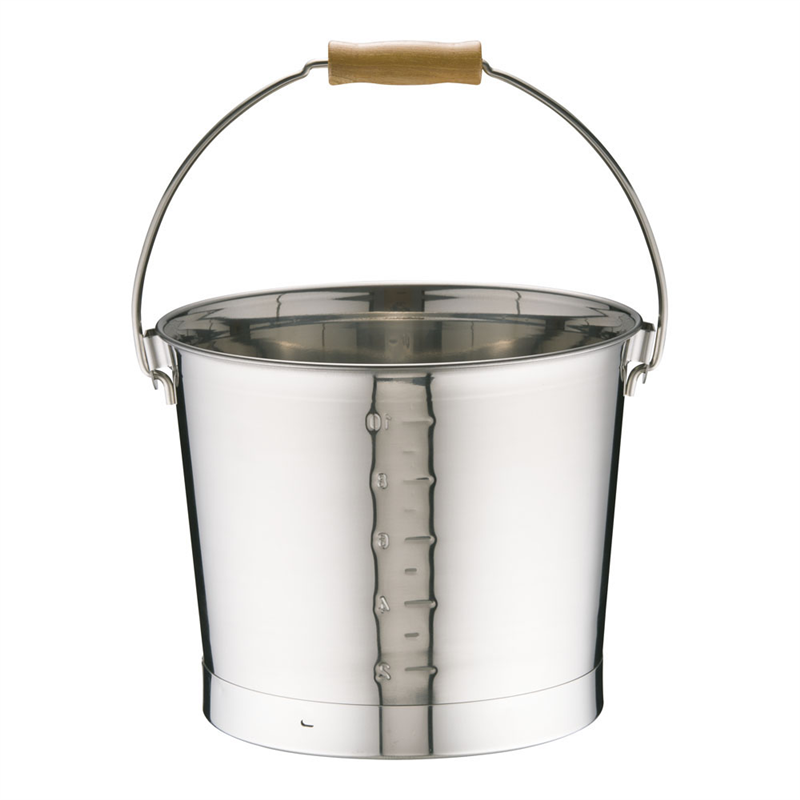 18-8プレスバケツ　（目盛付）　10l  1袋（ご注文単位1袋）【直送品】