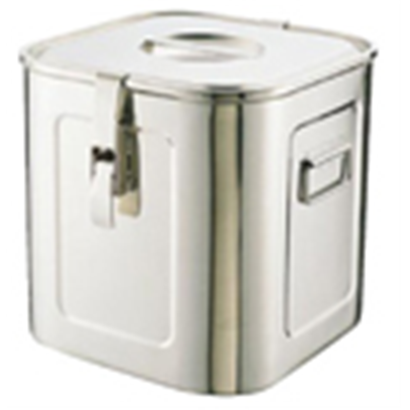 18-8パッキンフック付角キッチンポット （手付）　24cm 1箱（ご注文単位1箱）【直送品】