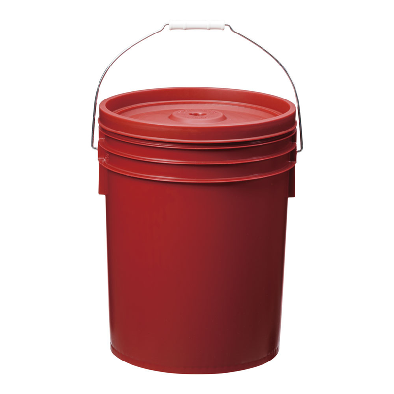 トスロン丸型(密閉容器) 20L レッド 1個(ご注文単位1個)【直送品】