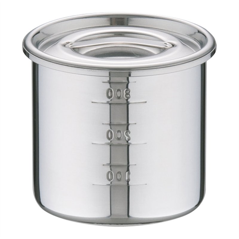 UK18-8目盛付　キッチンポット 8cm 1箱（ご注文単位1箱）【直送品】