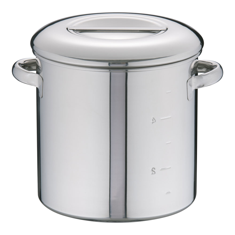 18-8内蓋式キッチンポット(目盛付) 20cm(手付) 1箱(ご注文単位1箱)【直送品】