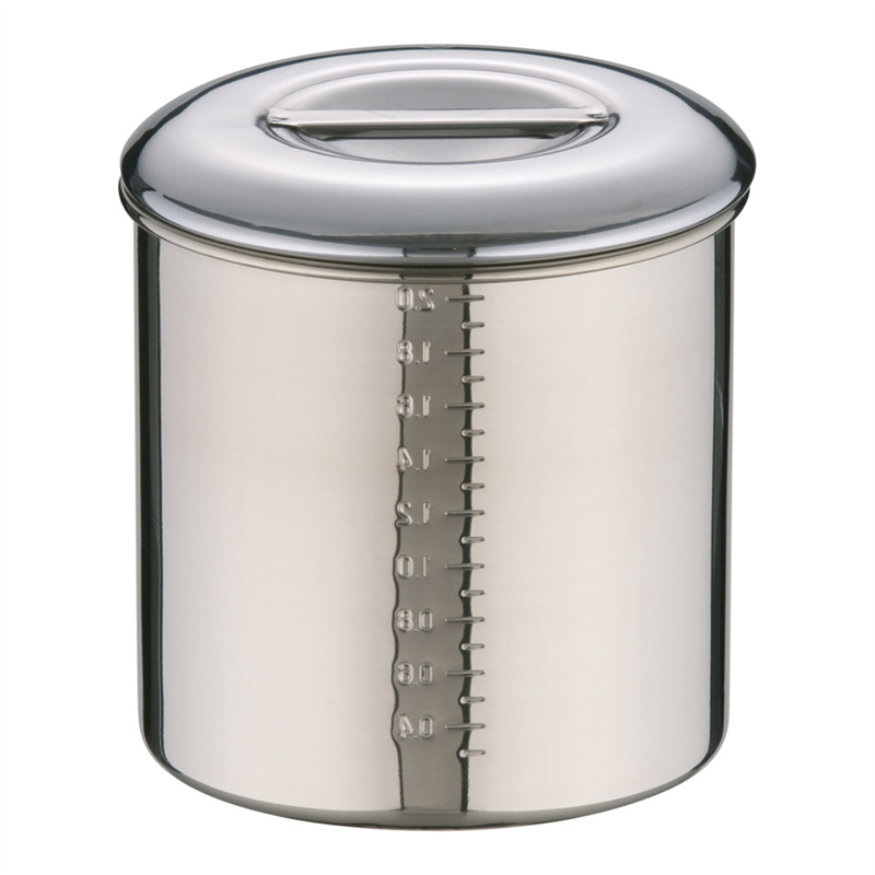 エコクリーン18-8内蓋式キッチンポット (目盛付)14cm 1箱(ご注文単位1箱)【直送品】