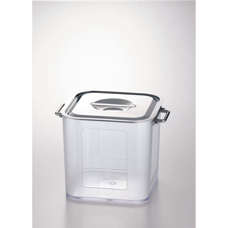 ポリカーボネイト　深型角キッチンポット 21cm手付 1箱（ご注文単位1箱）【直送品】